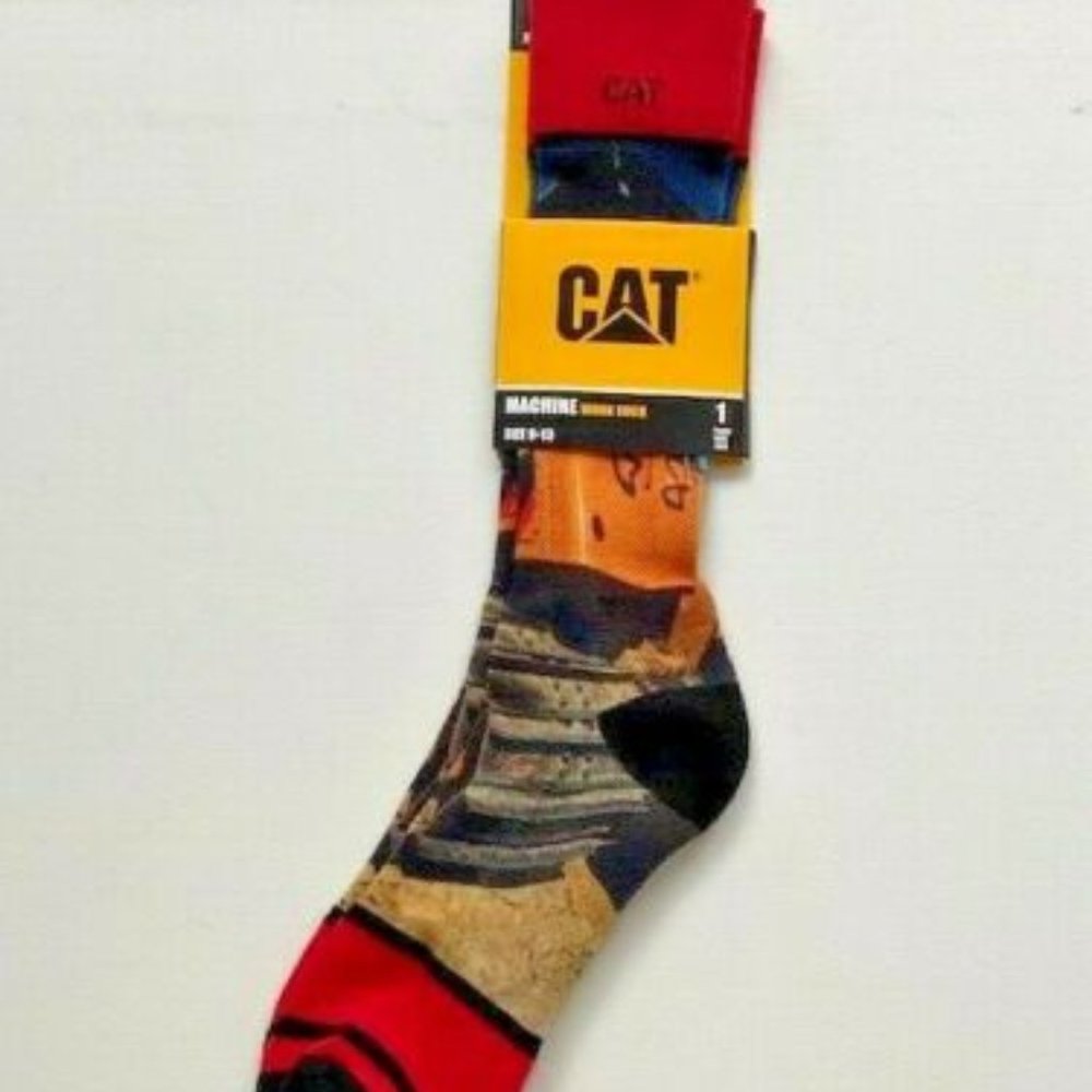 CAT Caterpillar All Over Print Work Socks 1 Pair